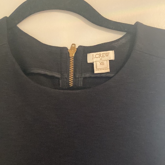 J.Crew Factory Black Shift Dress with Zippers - Picture 3 of 6